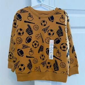 Jumping Beans NWT Boy’s Super Soft Sports Fleece Crewneck Sweatshirt Size 4T